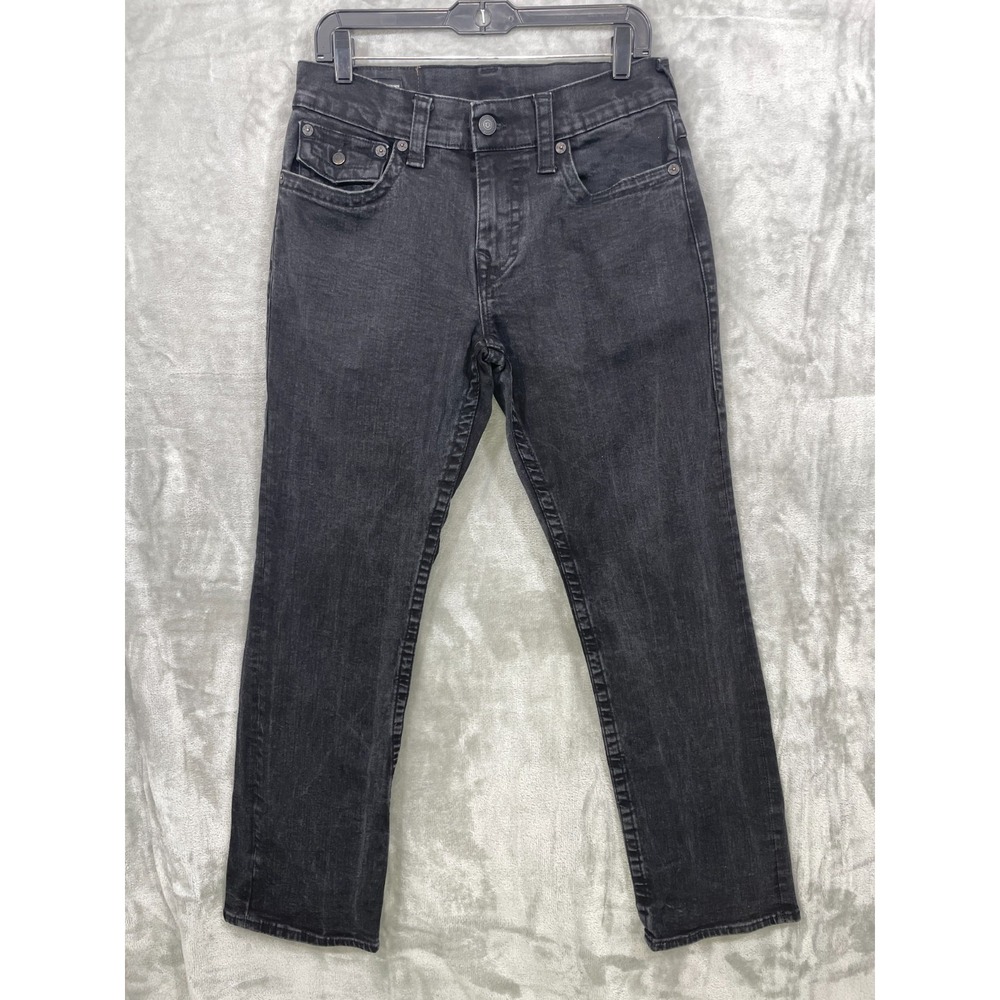 True Religion Ricky Flap Pockets Jeans Mens 31x31 Black Relaxed Straight
